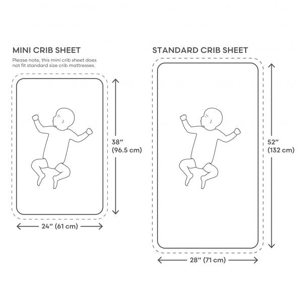 Mini crib hot sale size comparison