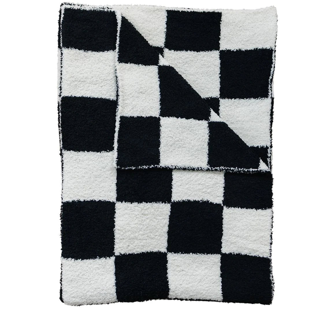 Black and white pattern blanket sale