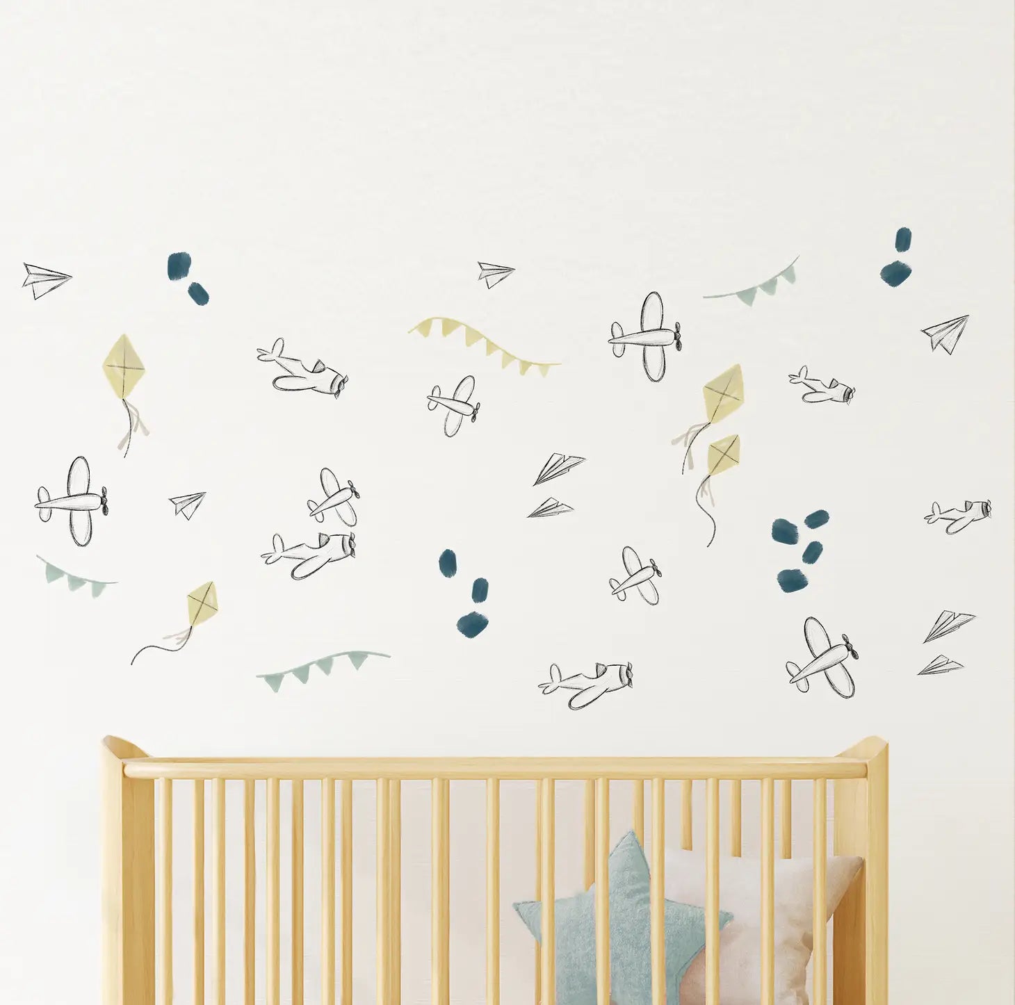 Kites & Airplanes Wall Decal