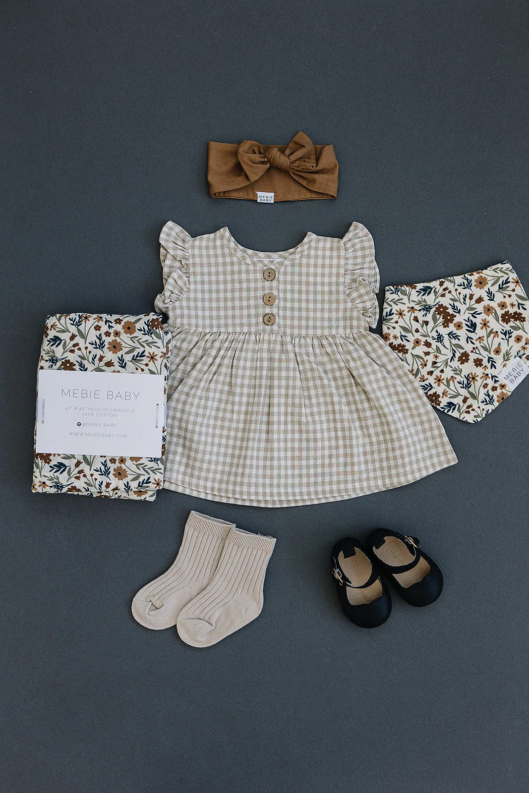 Gingham Ruffle Linen Dress