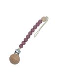 Willow & Hudson Pacifier Clip - Deep Mauve