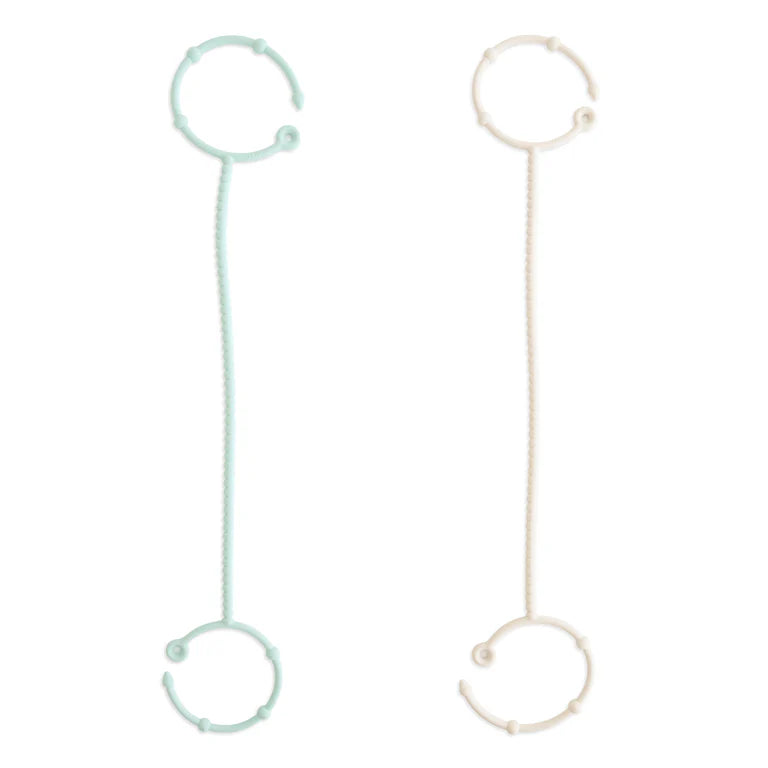 Adjustable Silicone Strap 2-Pack - Cambridge Blue/Shifting Sand