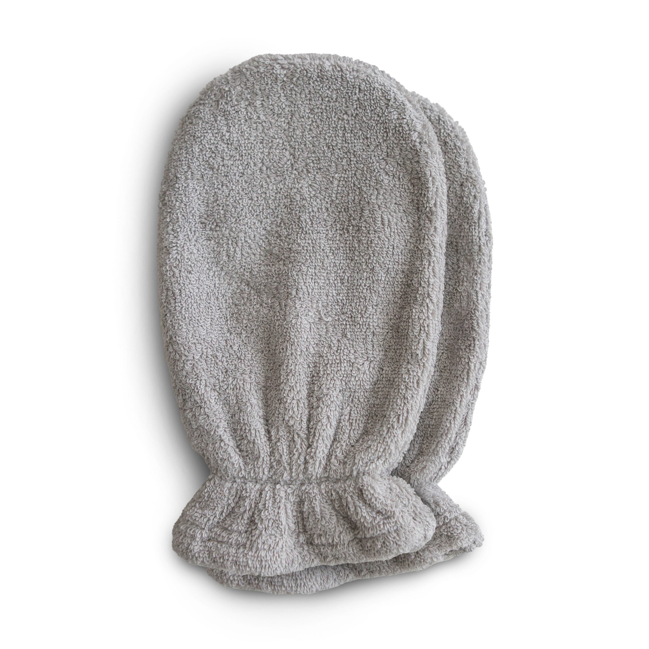 ORGANIC COTTON BATH MITT 2-PACK (GREY)