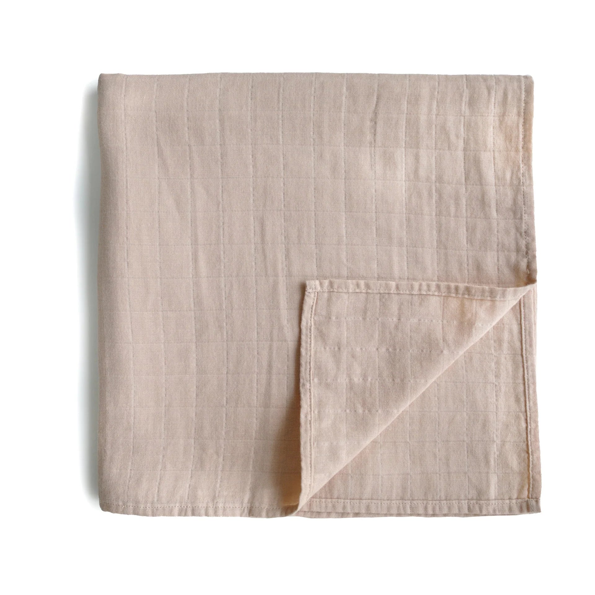 MUSLIN SWADDLE BLANKET ORGANIC COTTON - BLUSH