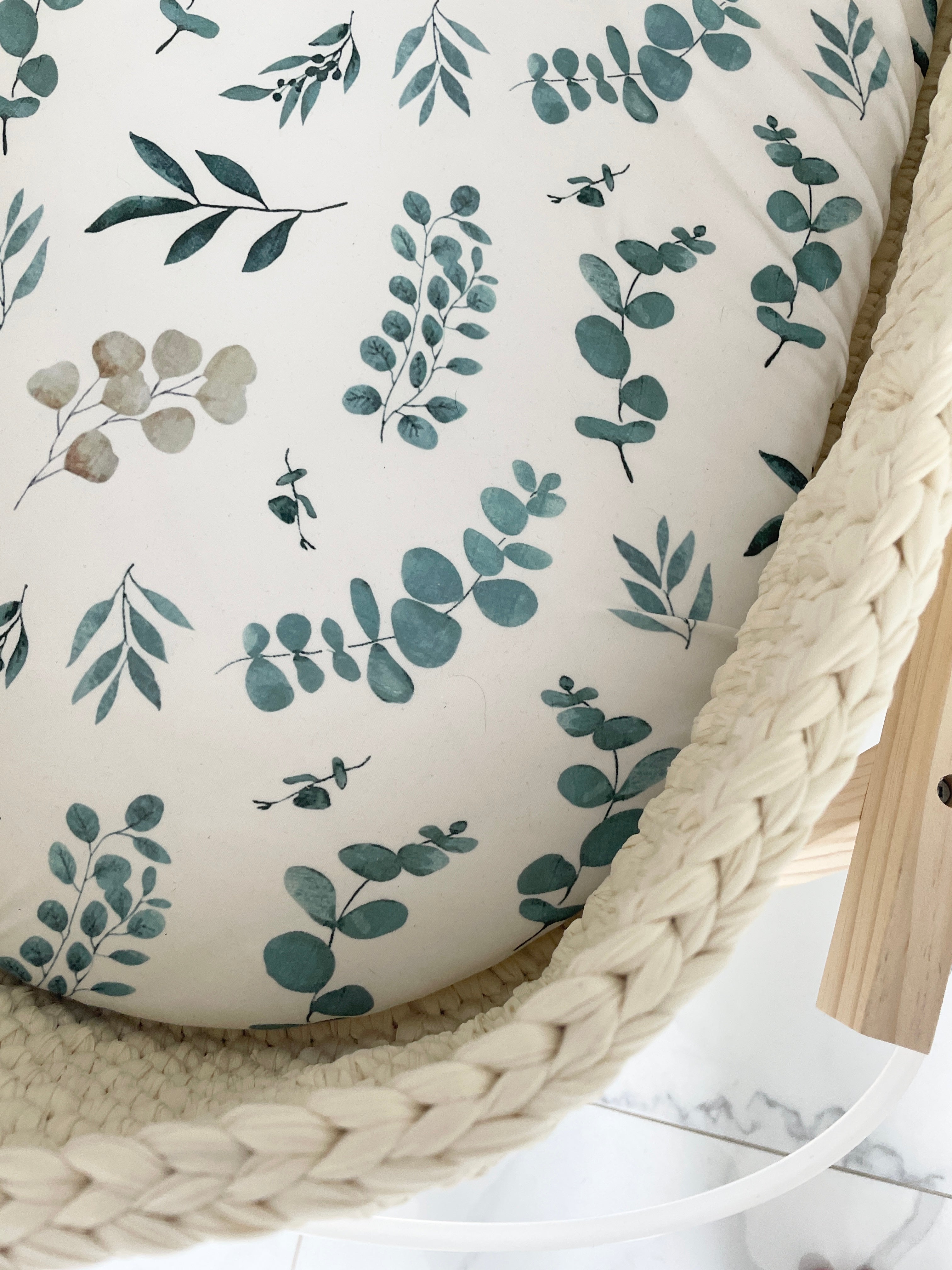 Moses Basket Sheet - Leaf