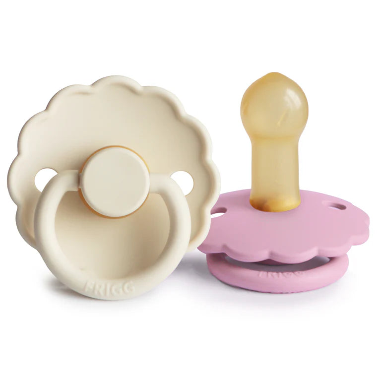 FRIGG Daisy Natural Rubber Pacifier 2-Pack (Cream/Lupine)