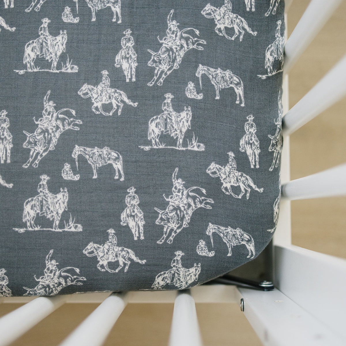 Muslin Crib Sheet - Wild West