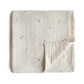 MUSLIN SWADDLE BLANKET ORGANIC COTTON - FALLING STARS