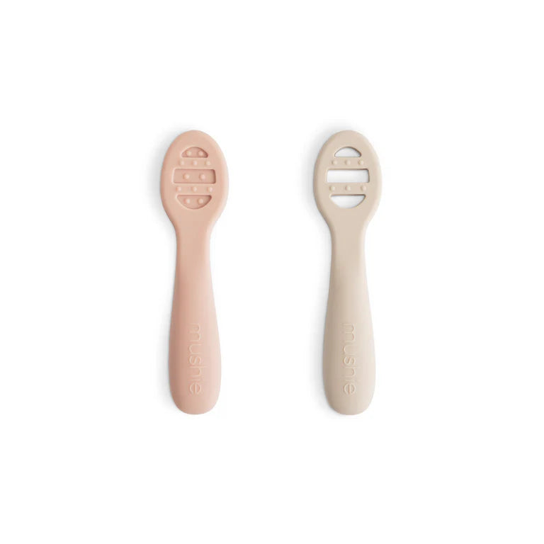 First Feeding Baby Spoons 2-Pack - Blush/Shifting Sand
