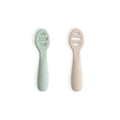 First Feeding Baby Spoons 2-Pack - Cambridge Blue/Shifting Sand