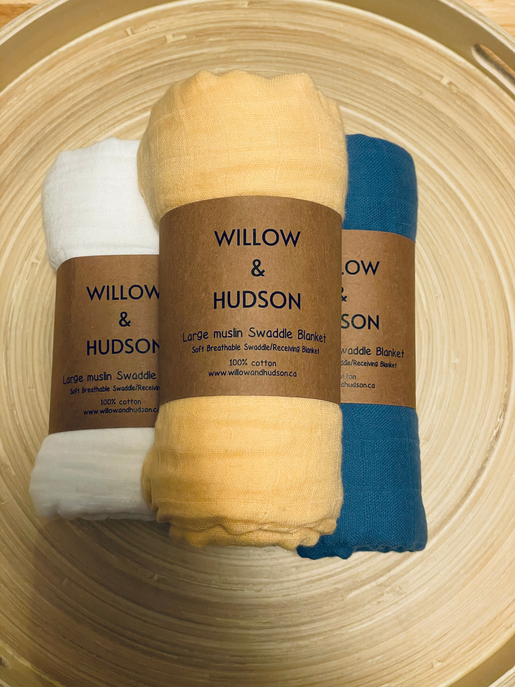 Willow+Hudson Muslin Swaddles