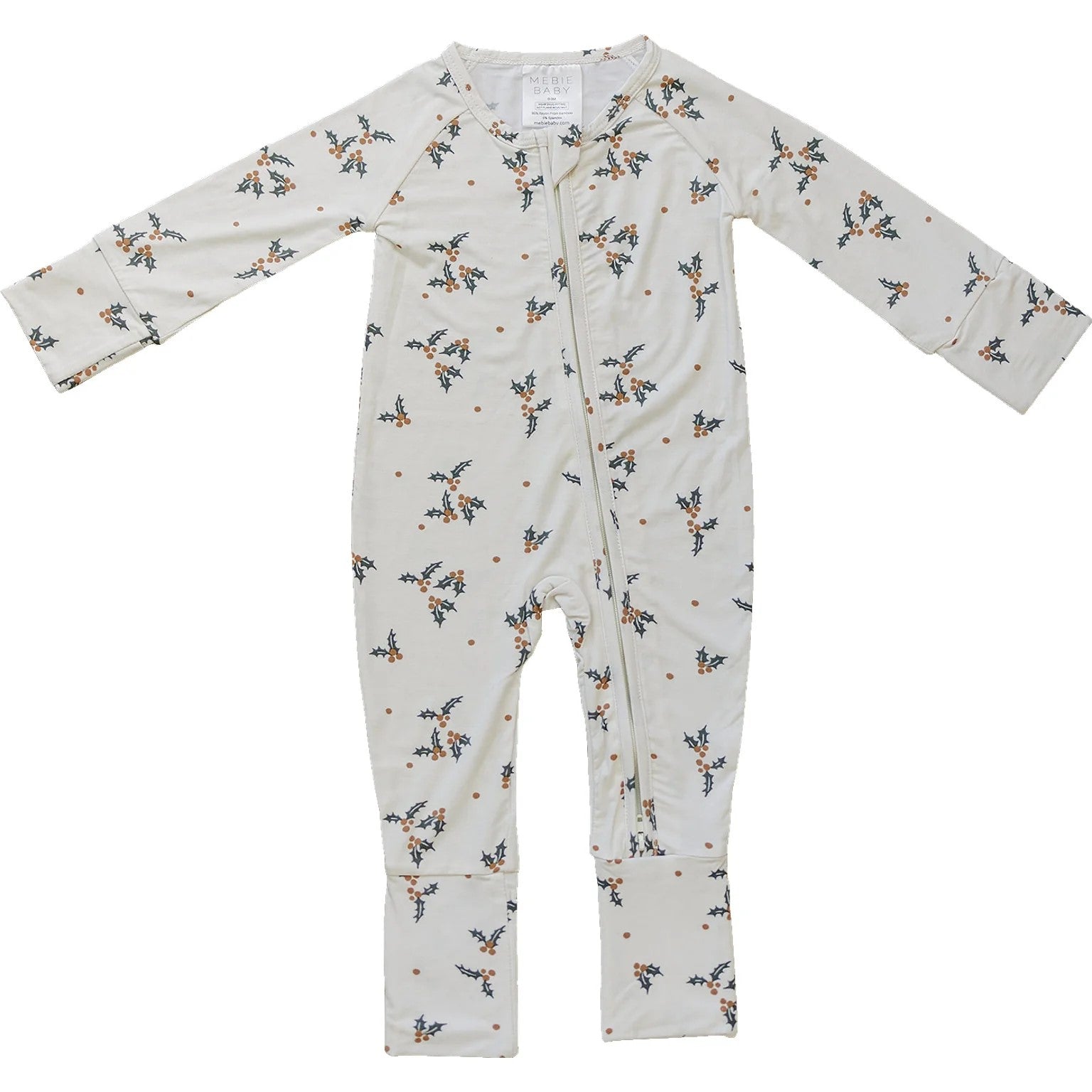 Holly Bamboo Zipper Onesie