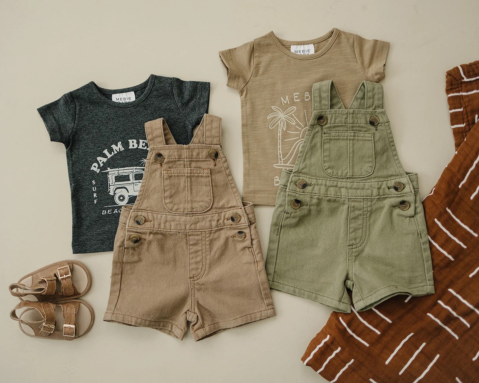 Tan Twill Overalls