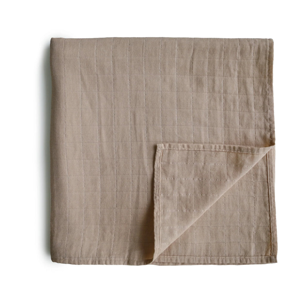 MUSLIN SWADDLE BLANKET ORGANIC COTTON - NATURAL
