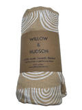 Organic Cotton Swaddle - Beige Rainbows