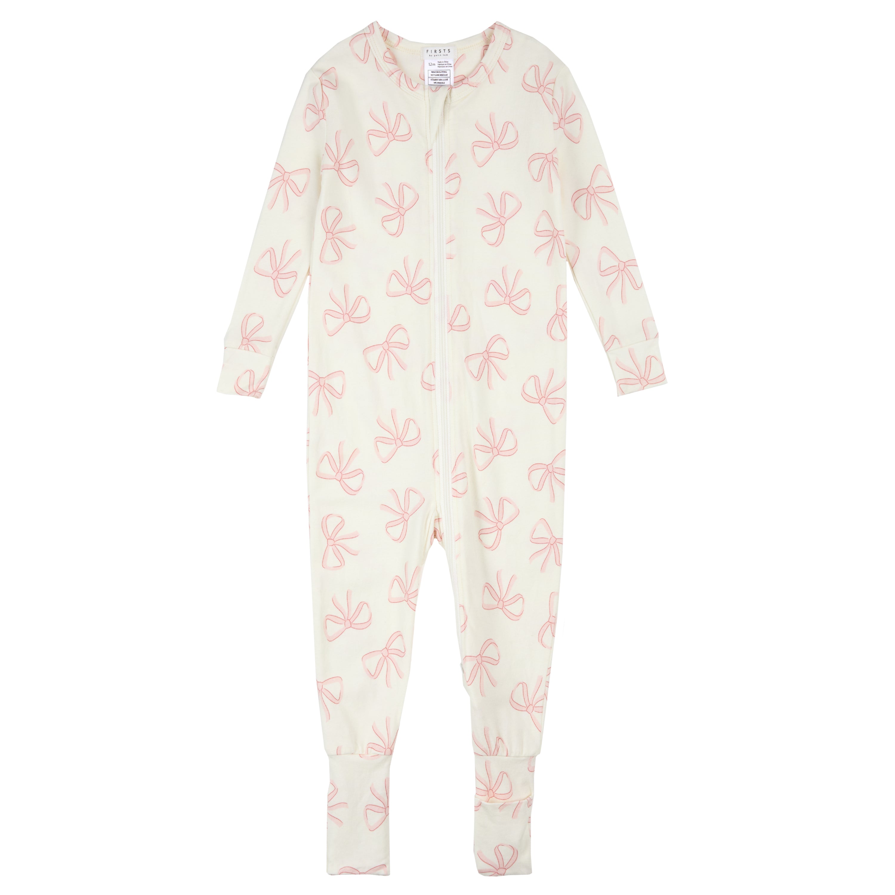 Bows Print on Ivory Convertible Sleeper
