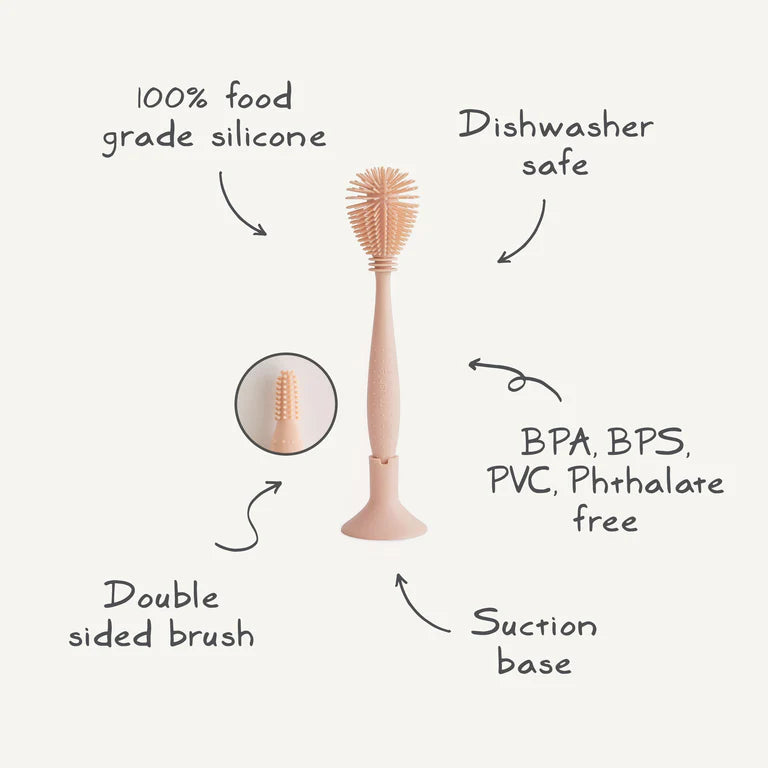 Silicone Baby Bottle Brush - Blush