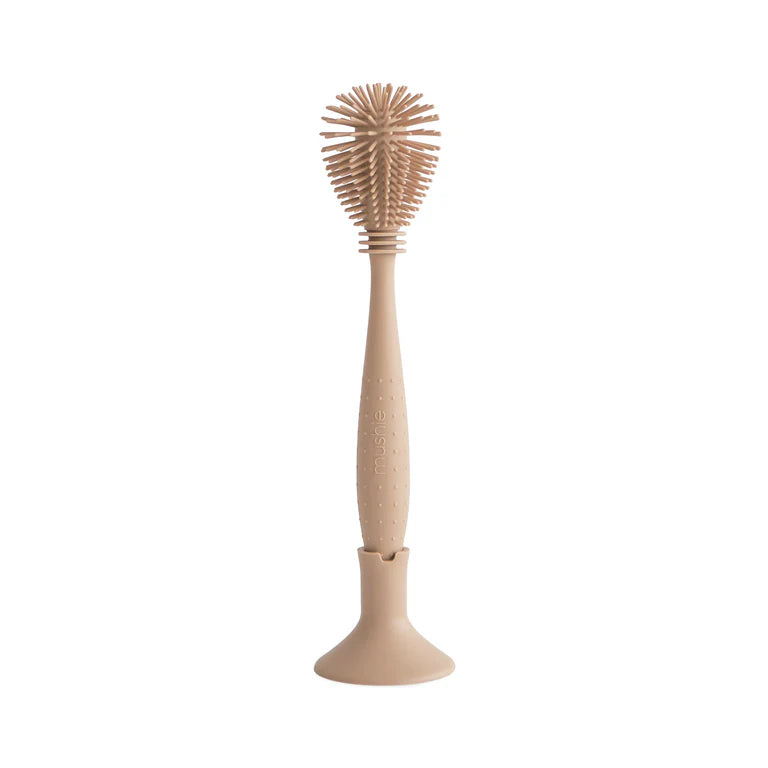Silicone Baby Bottle Brush - Natural