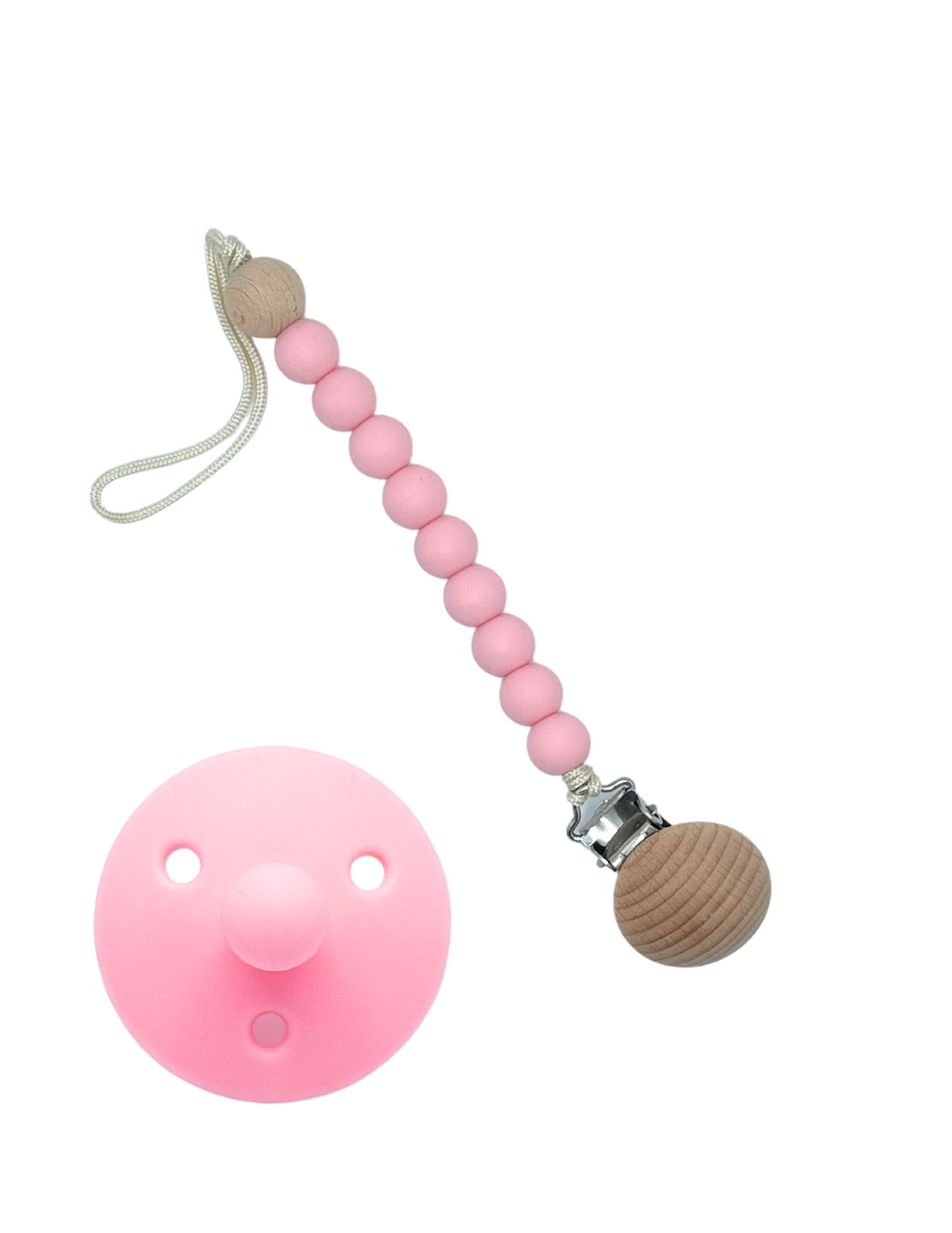 Willow & Hudson Pacifier Clip - Pink