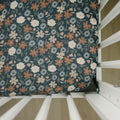 Muslin Crib Sheet - Midnight Floral