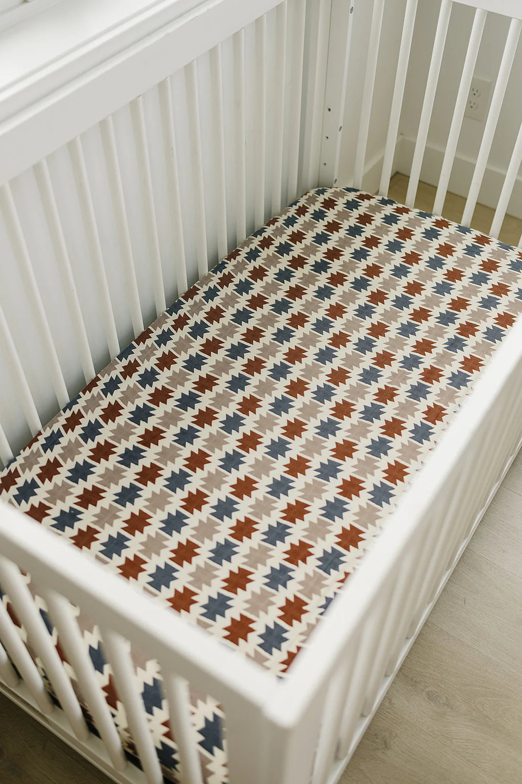 Muslin Crib Sheet - Western Aztec