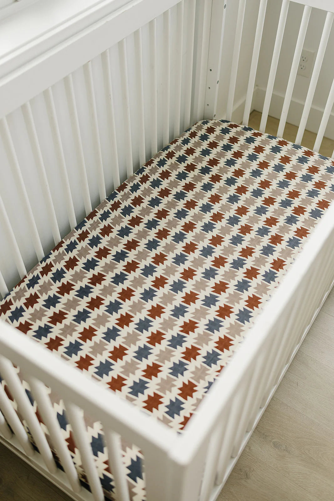 Muslin Crib Sheet - Western Aztec