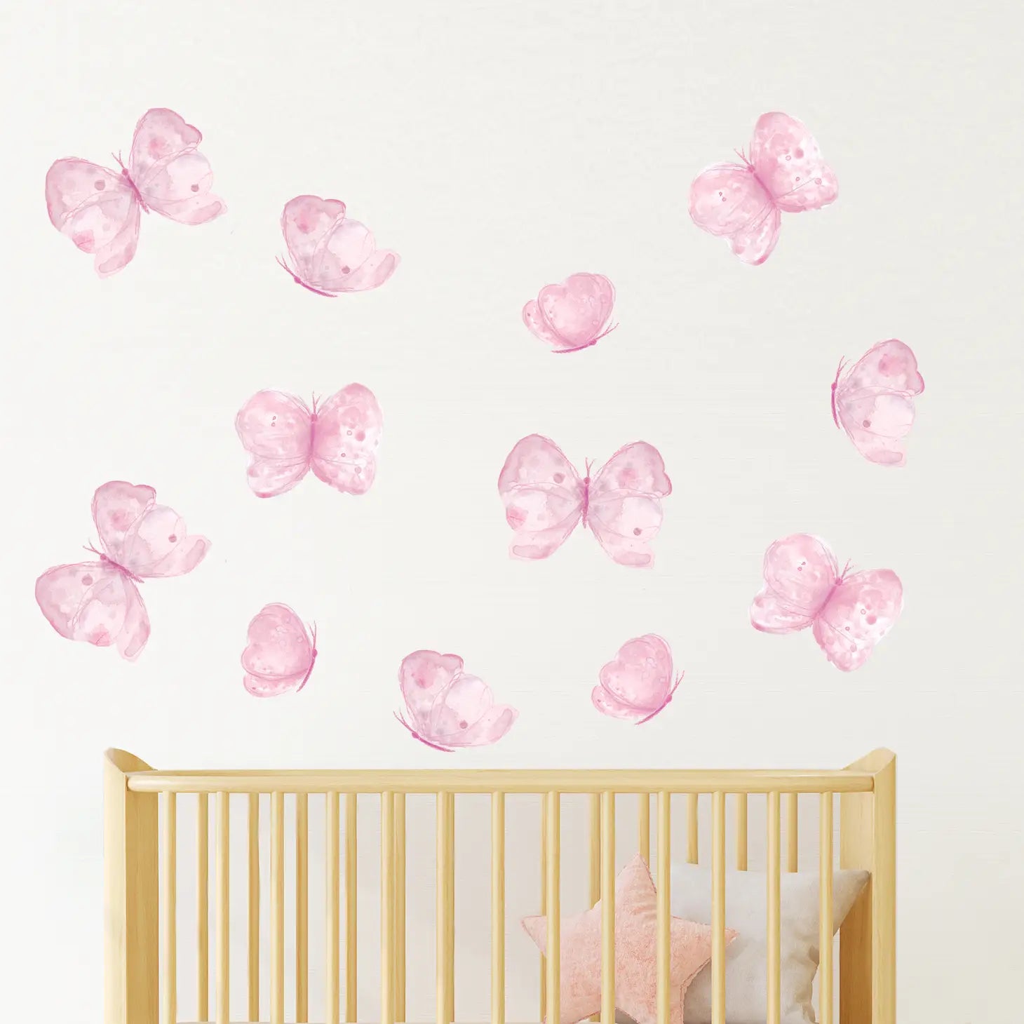 Large Felicity Butterflies Decals - Pink