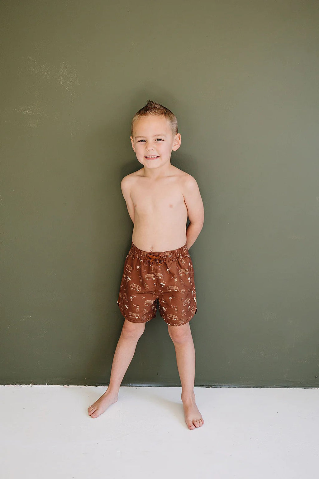 Dark Rust Surf Swim Shorts