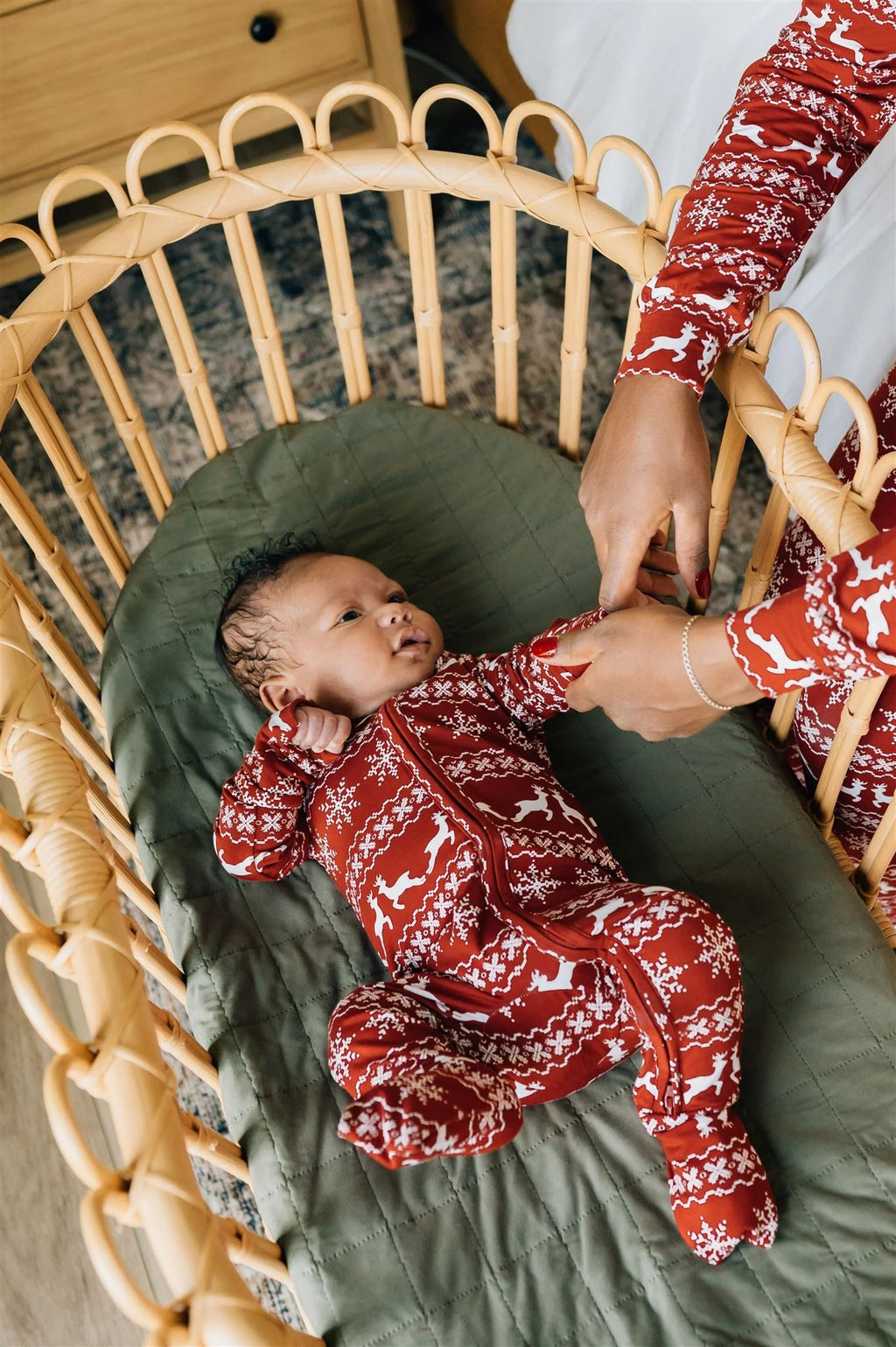 Fair Isle Bamboo Zipper Onesie