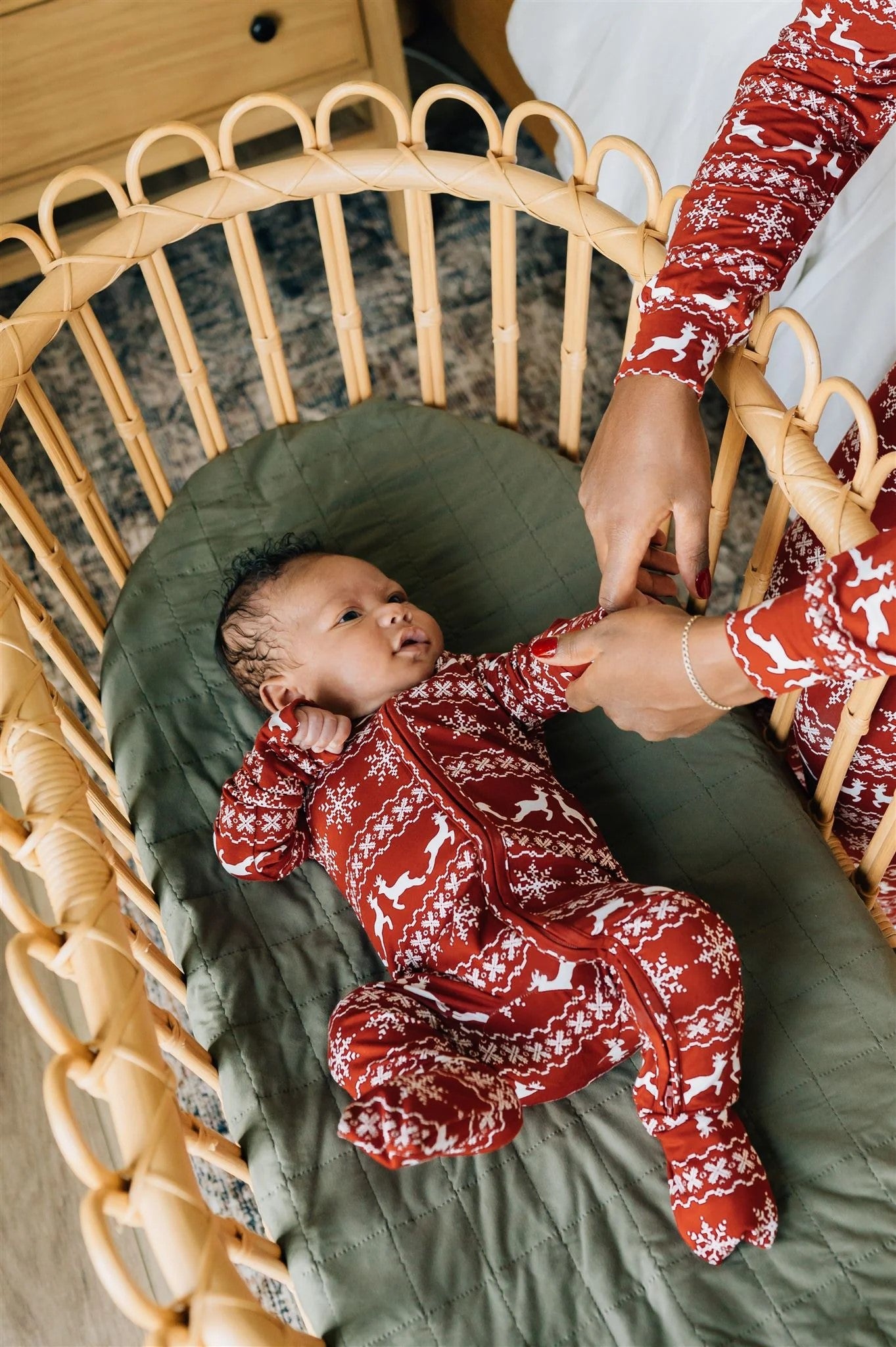 Fair Isle Bamboo Zipper Onesie