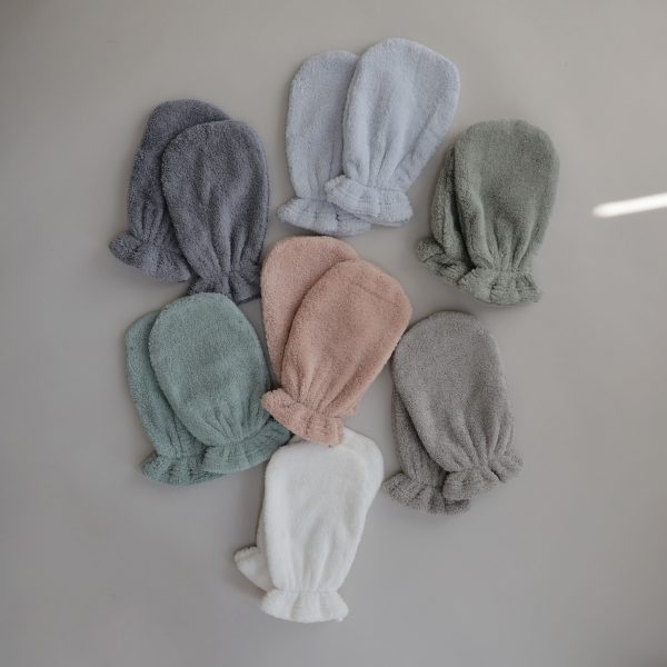 ORGANIC COTTON BATH MITT 2-PACK (BABY BLUE)