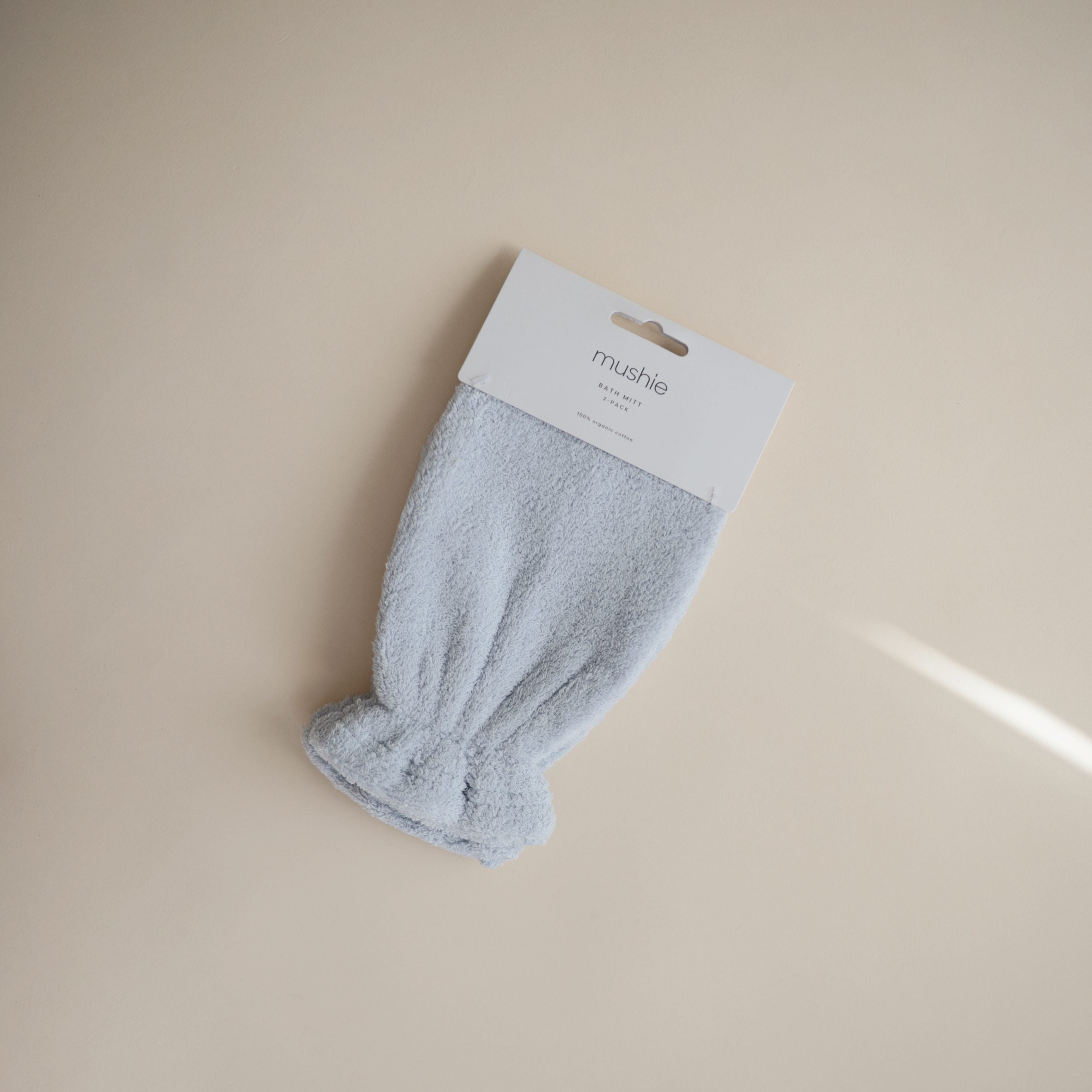 ORGANIC COTTON BATH MITT 2-PACK (BABY BLUE)