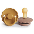 FRIGG Daisy Natural Rubber Pacifier 2-Pack (Rose Gold/Honey Gold)