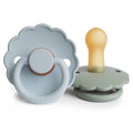FRIGG Daisy Natural Rubber Pacifier 2-Pack (Powder Blue/Sage)