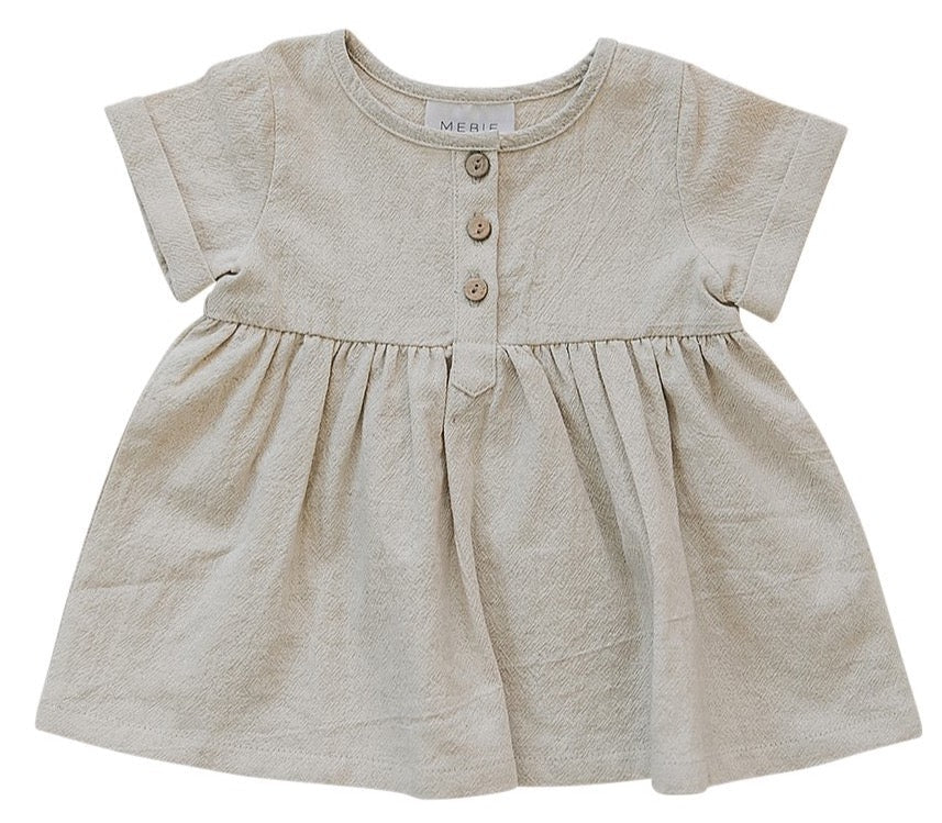 Oatmeal Linen Cotton Dress