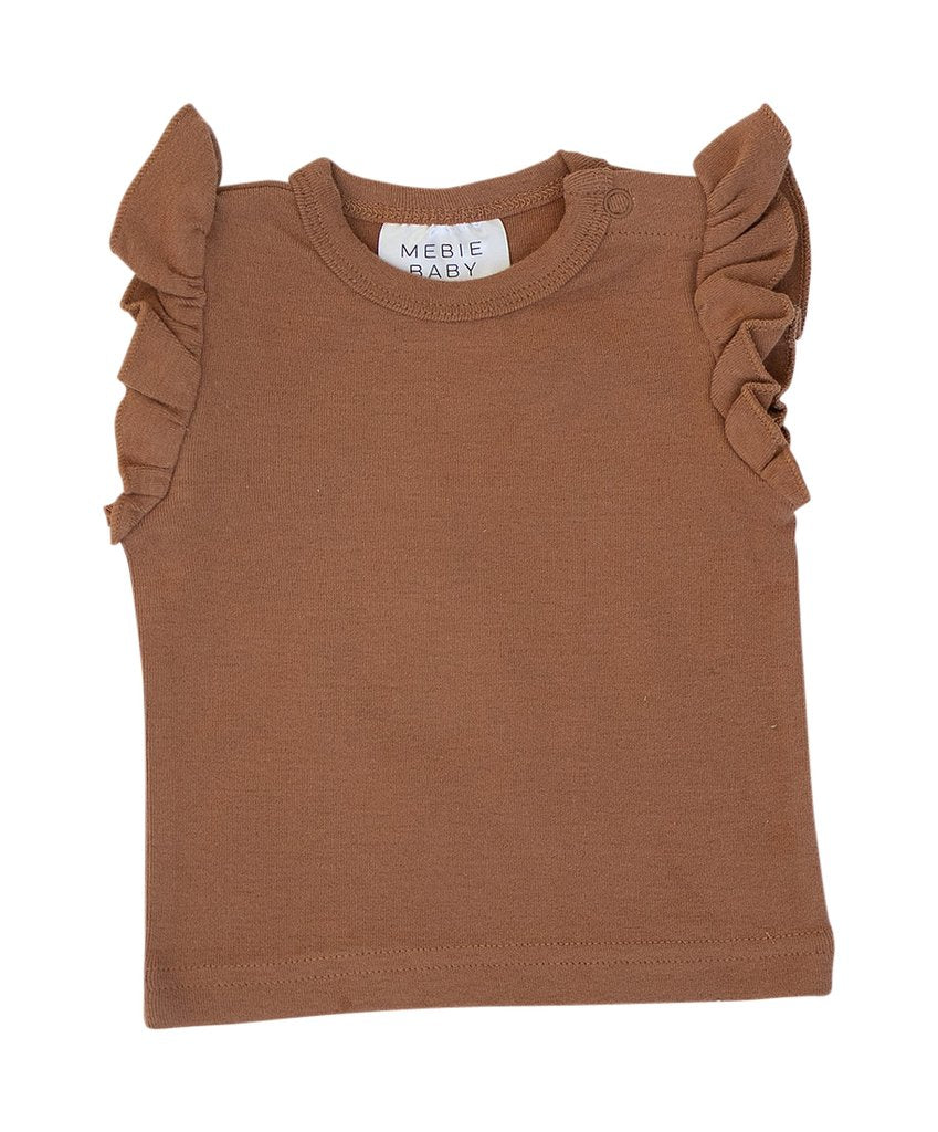 Ruffle Cotton Tee - Honey