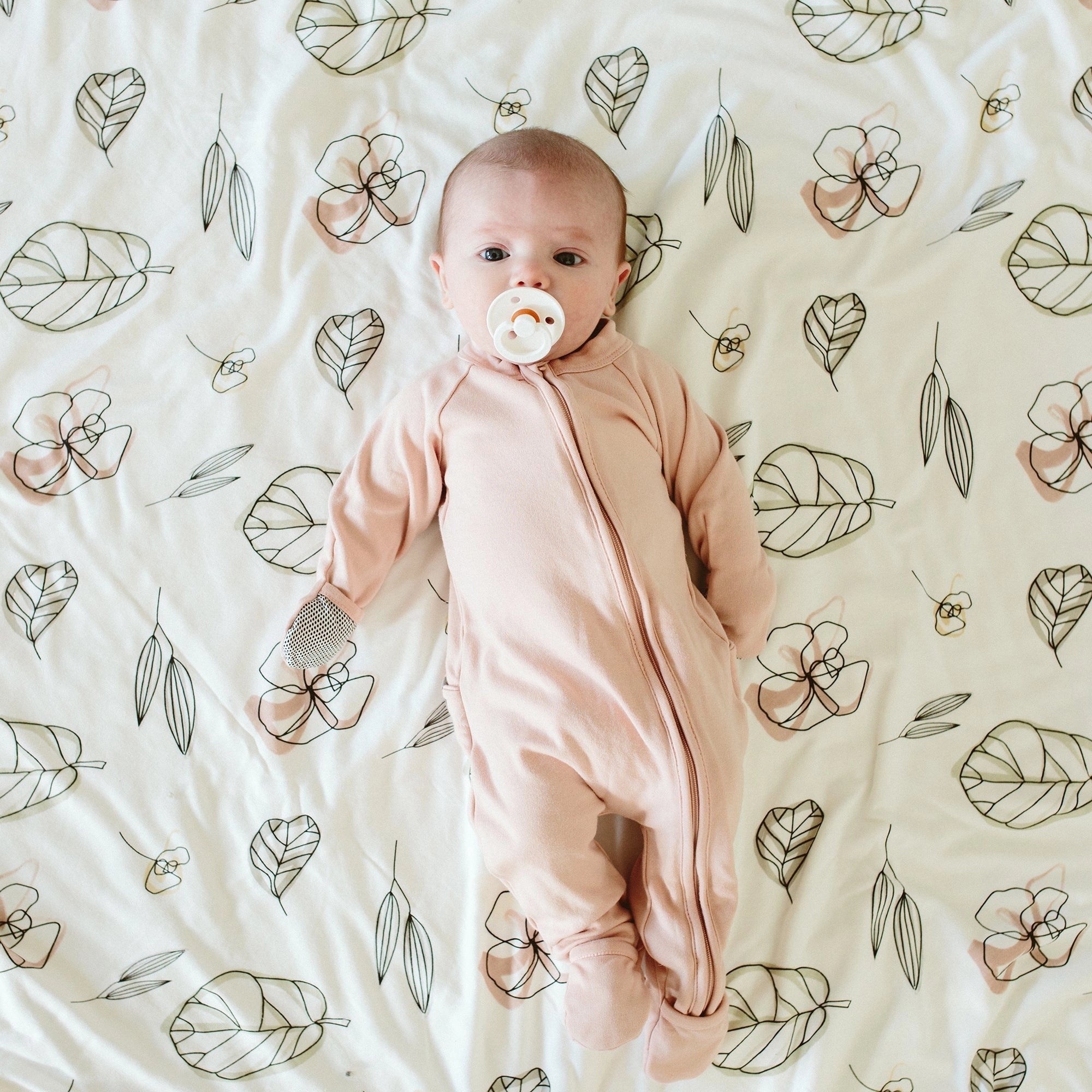 Bamboo Organic Cotton Sleep & Play Footie - Rose