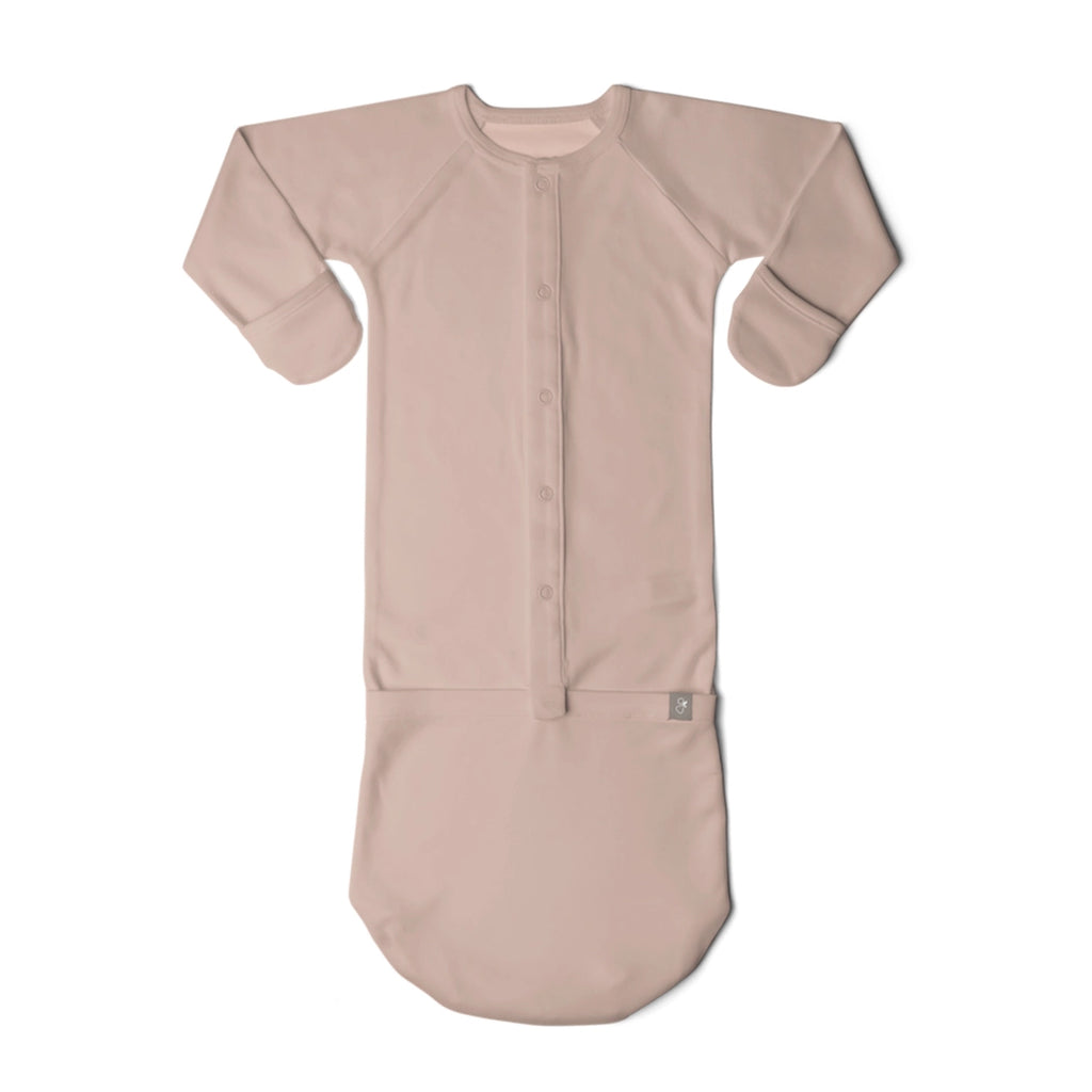 Bamboo Organic Cotton Convertible Gown - Rose