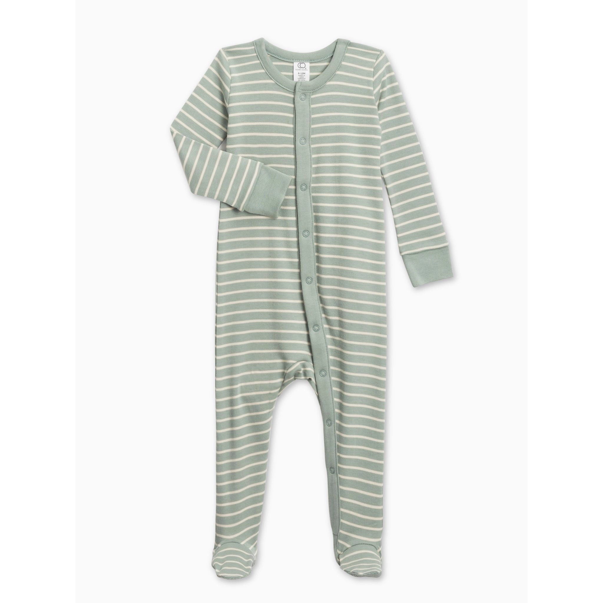Skylar Footed Sleeper - Beck Stripe / Tide