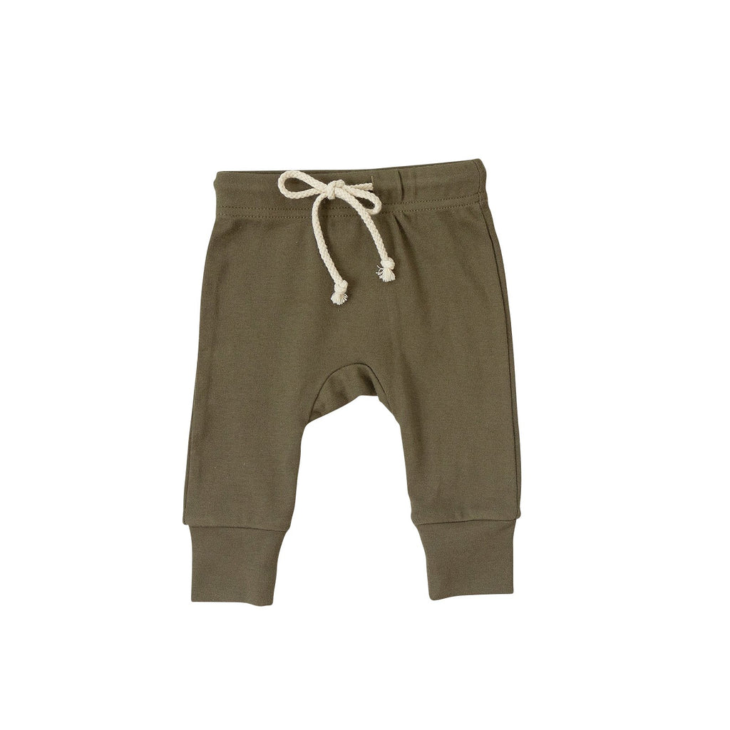 Olive Cotton Joggers