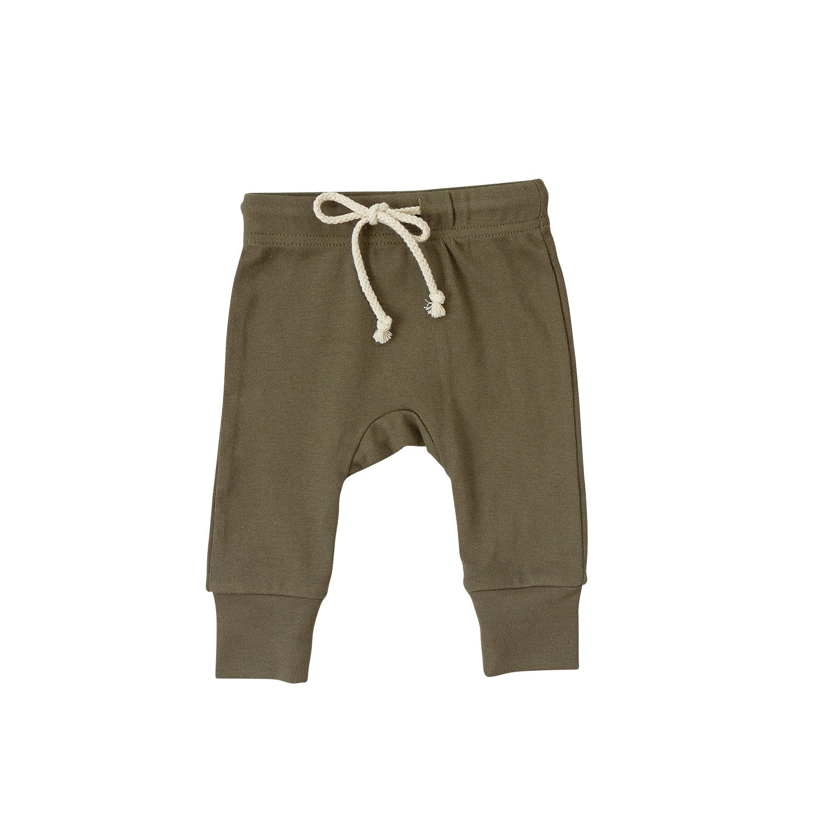 Olive Cotton Joggers