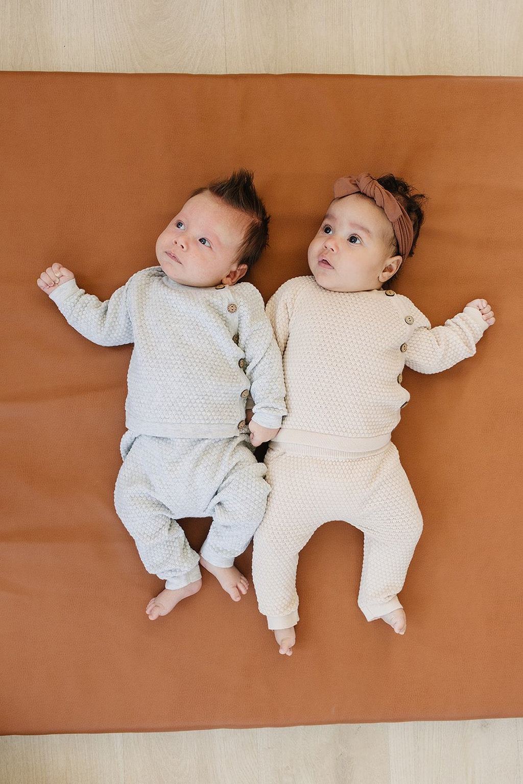 Grey Knit Layette Set