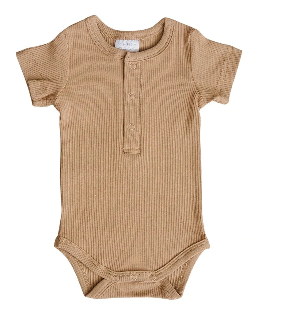 Cafe Organic Cotton Ribbed Snap Bodysuit