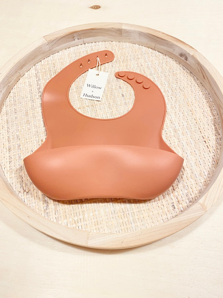 Silicone Bib - Terracotta
