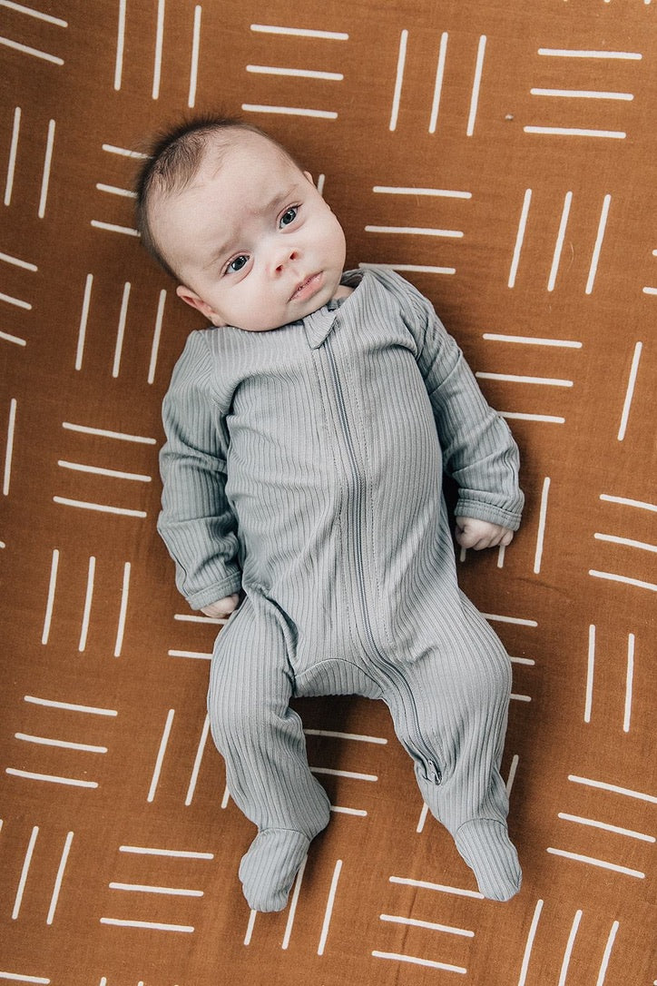 Crib Sheet -Mustard Mudcloth