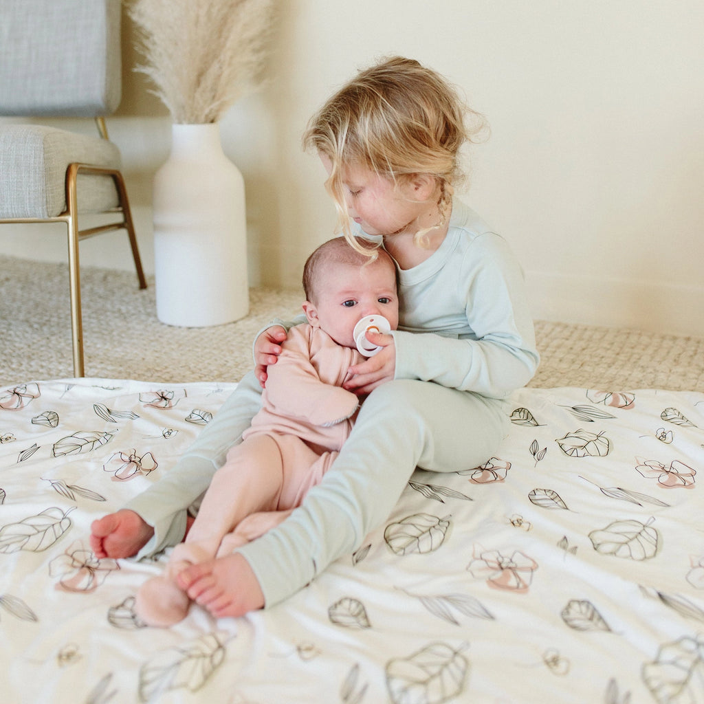 Bamboo Organic Cotton Sleep & Play Footie - Rose