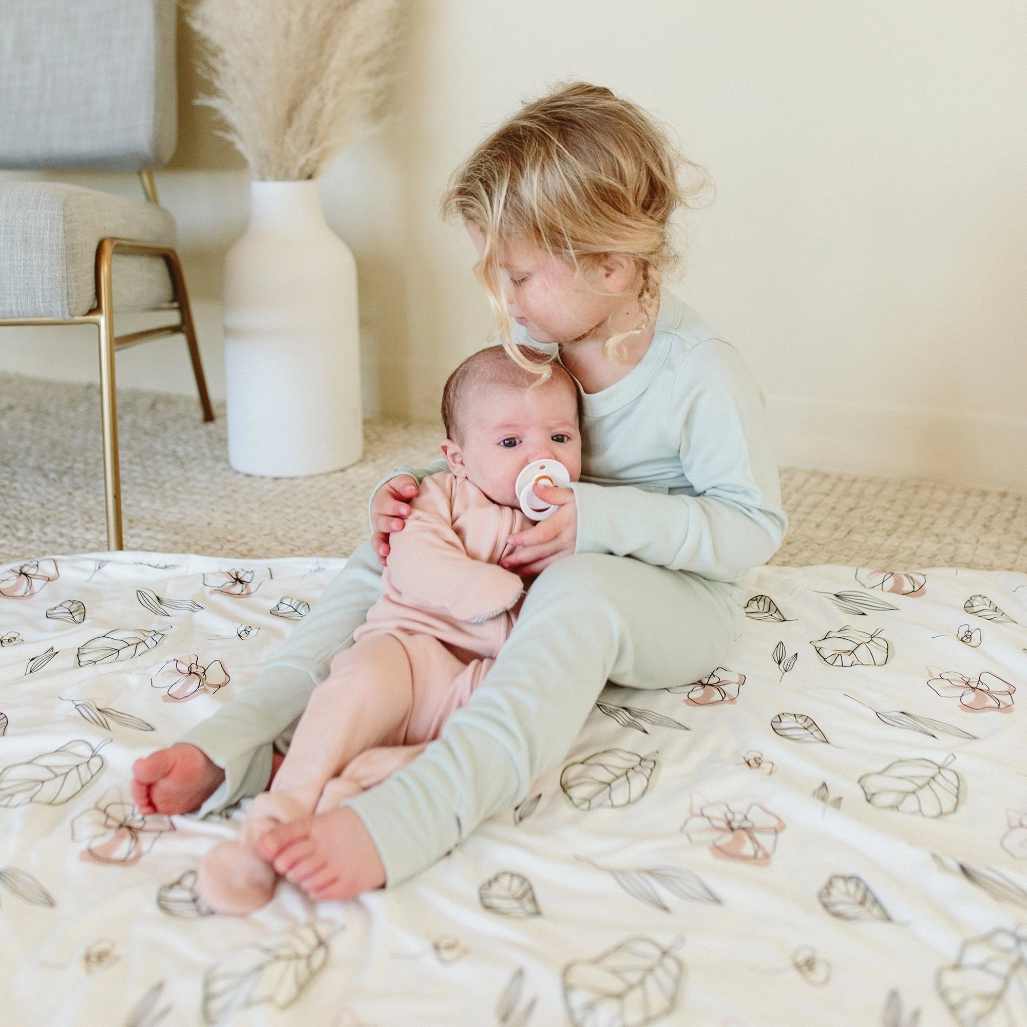 Bamboo Organic Cotton Sleep & Play Footie - Rose