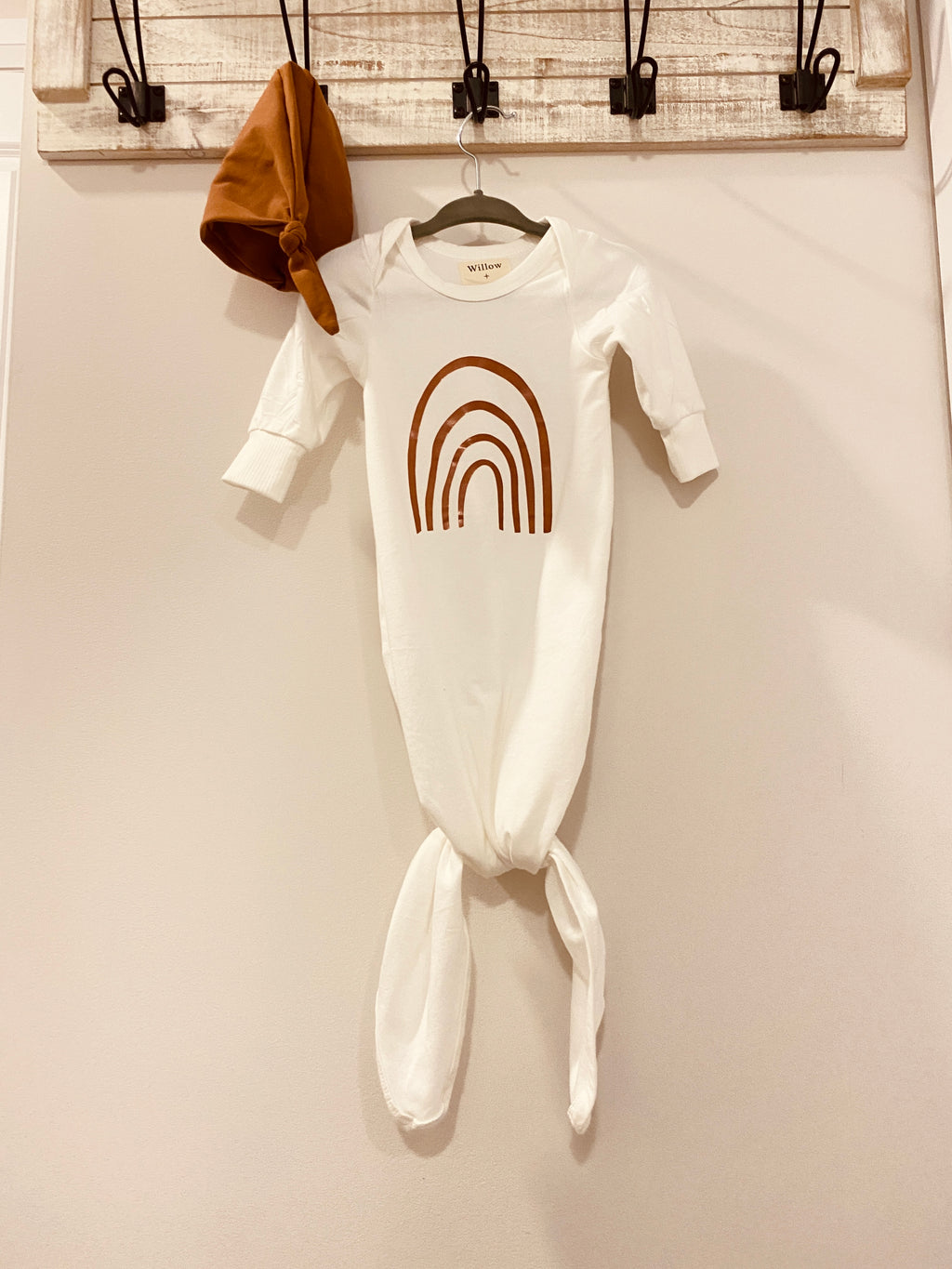 Knotted Gown - Rainbow (newborn)