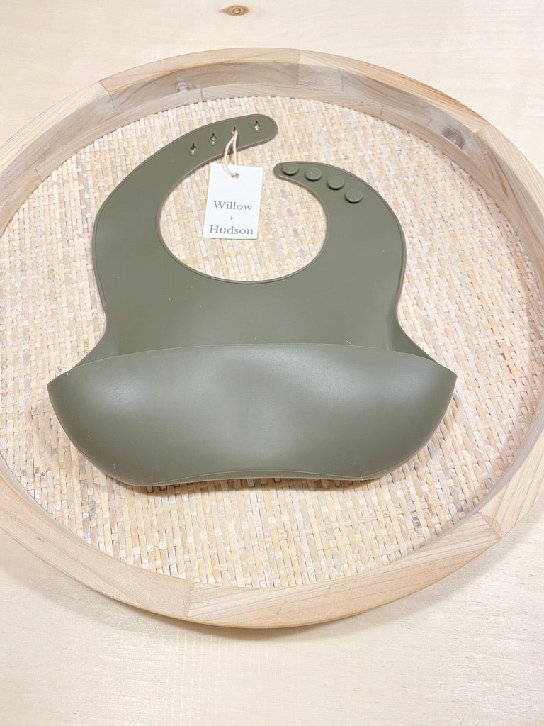 Silicone Bib - Olive