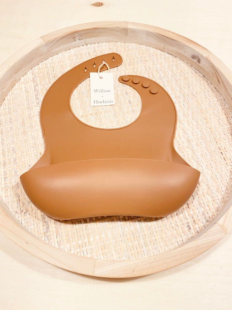 Silicone Bib - Almond